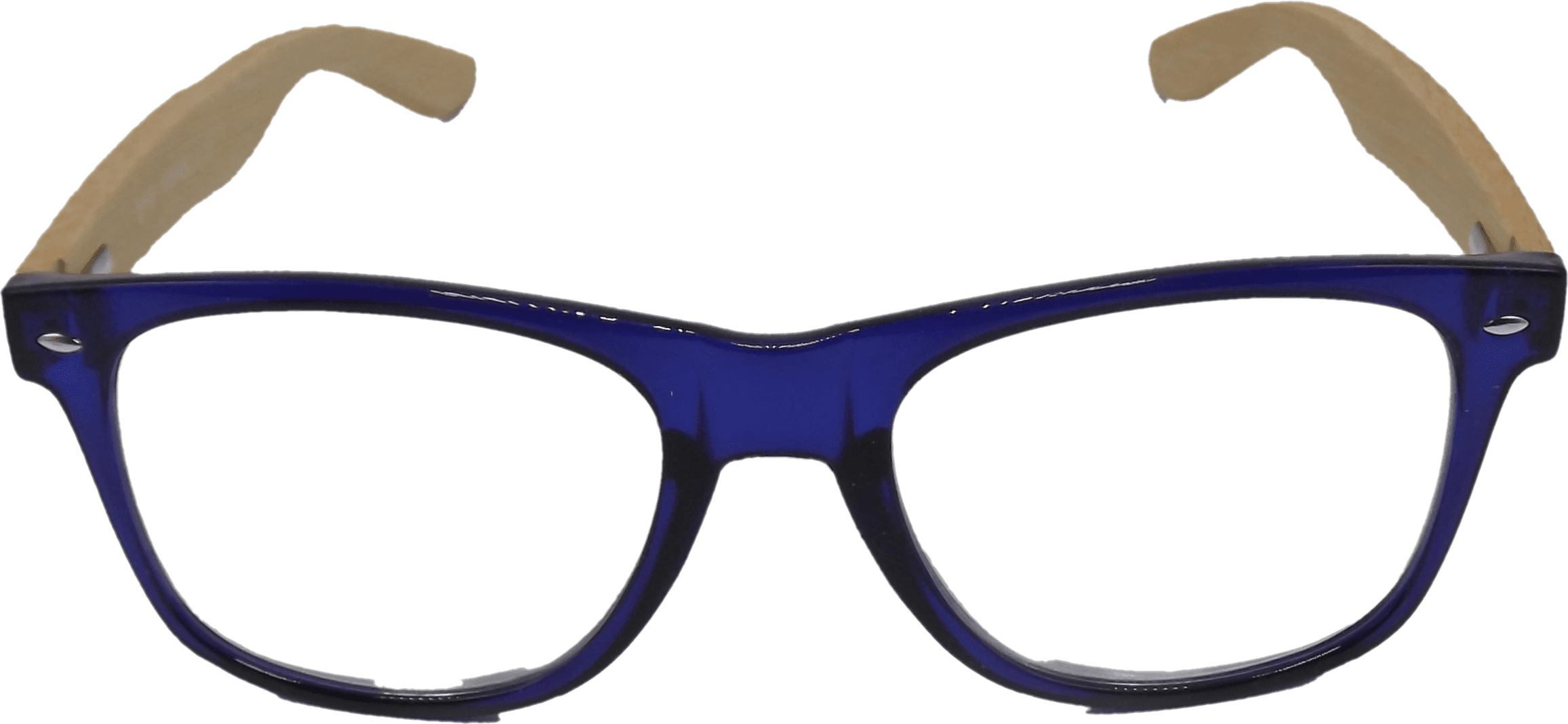 EYEGEMS Brand Men Women +3.00 Reading Glasses Eco Friendly Sustainable Unisex Bamboo Eyeglasses Blue 8471