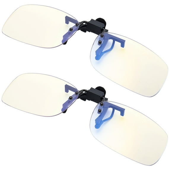 EYEGUARD Blue Light Filter Clip-on Computer Gamer Glasses Strain Relief Anti-glare Radiaton Protection Eyewear(2 Pairs)