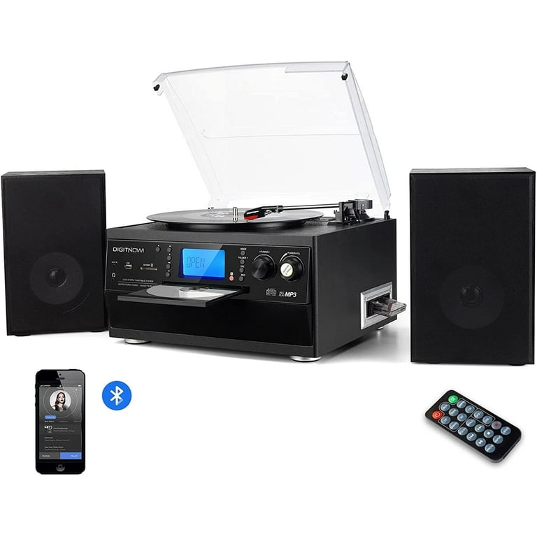 EYESEN Record Player Bluetooth Turntable with Stereo Speaker