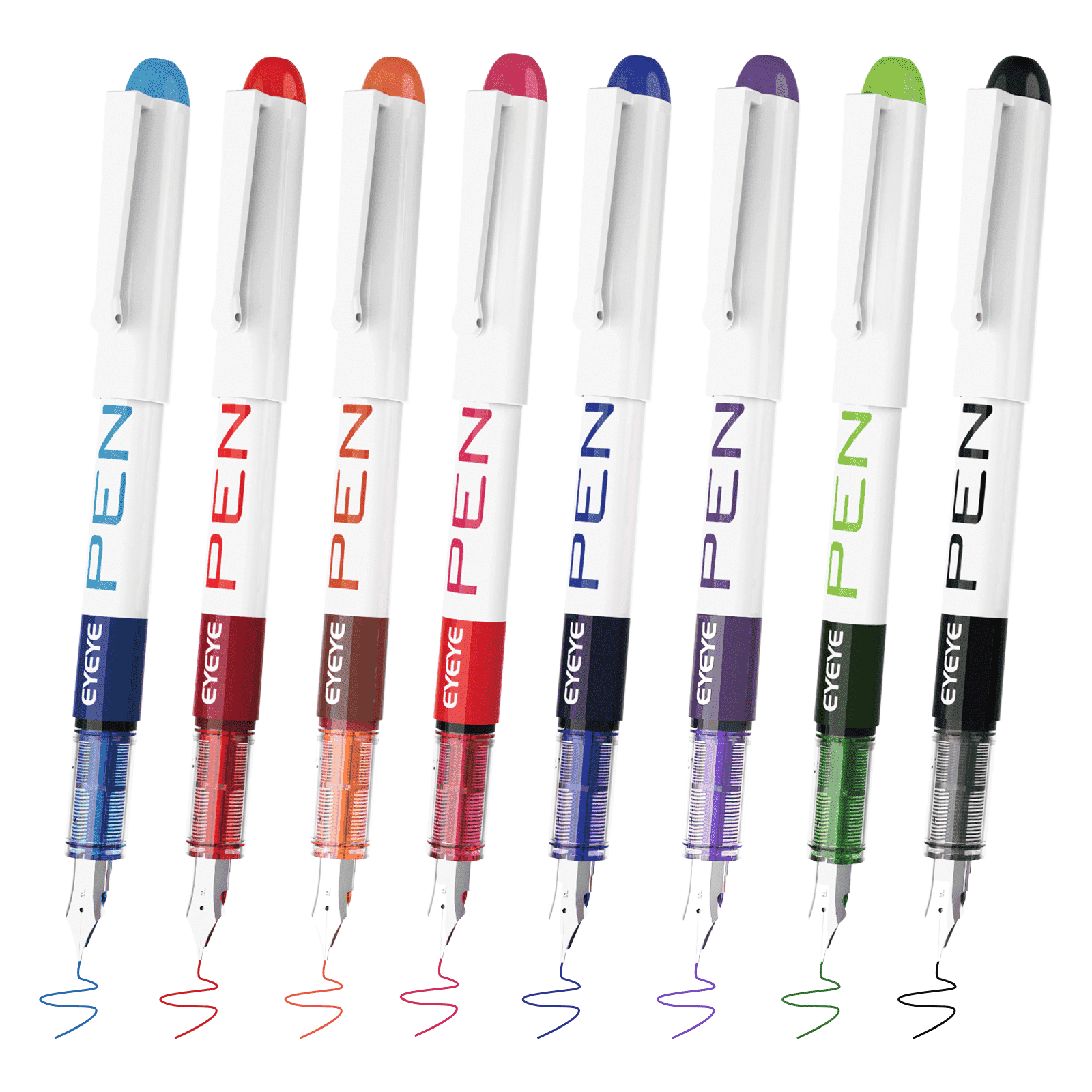 Fine Composing EYEYE Fountain Pens Fine Point Smooth Writing Assorted Colors ...