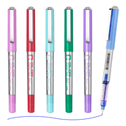 EYEYE Roller Ball Pen Extra Fine Point 6 Assorted Colors, Needle Rollerball Pens 0.5mm Quick Dry, Liquid Ink Pens Fine Point Smooth Writing Pen for Journaling, 