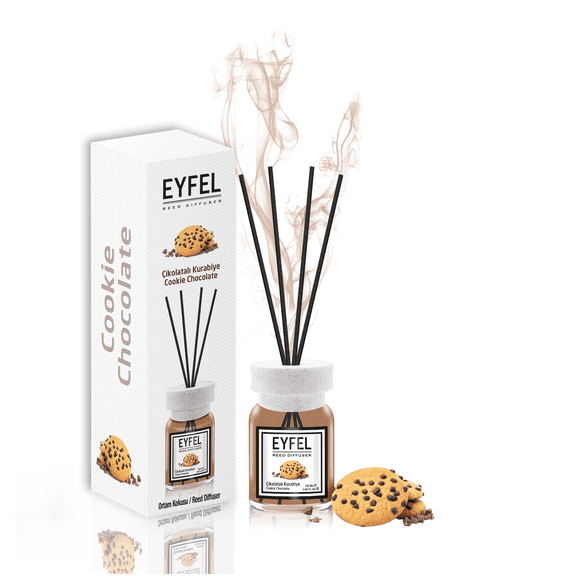 EYFEL Reed Diffusers for Home – Chocolate Cookie Reed Diffuser Set 4.05 fl oz Oil Diffuser Sticks, Bathroom Diffuser, Home Fragrances, Scented Sticks, Home Décor