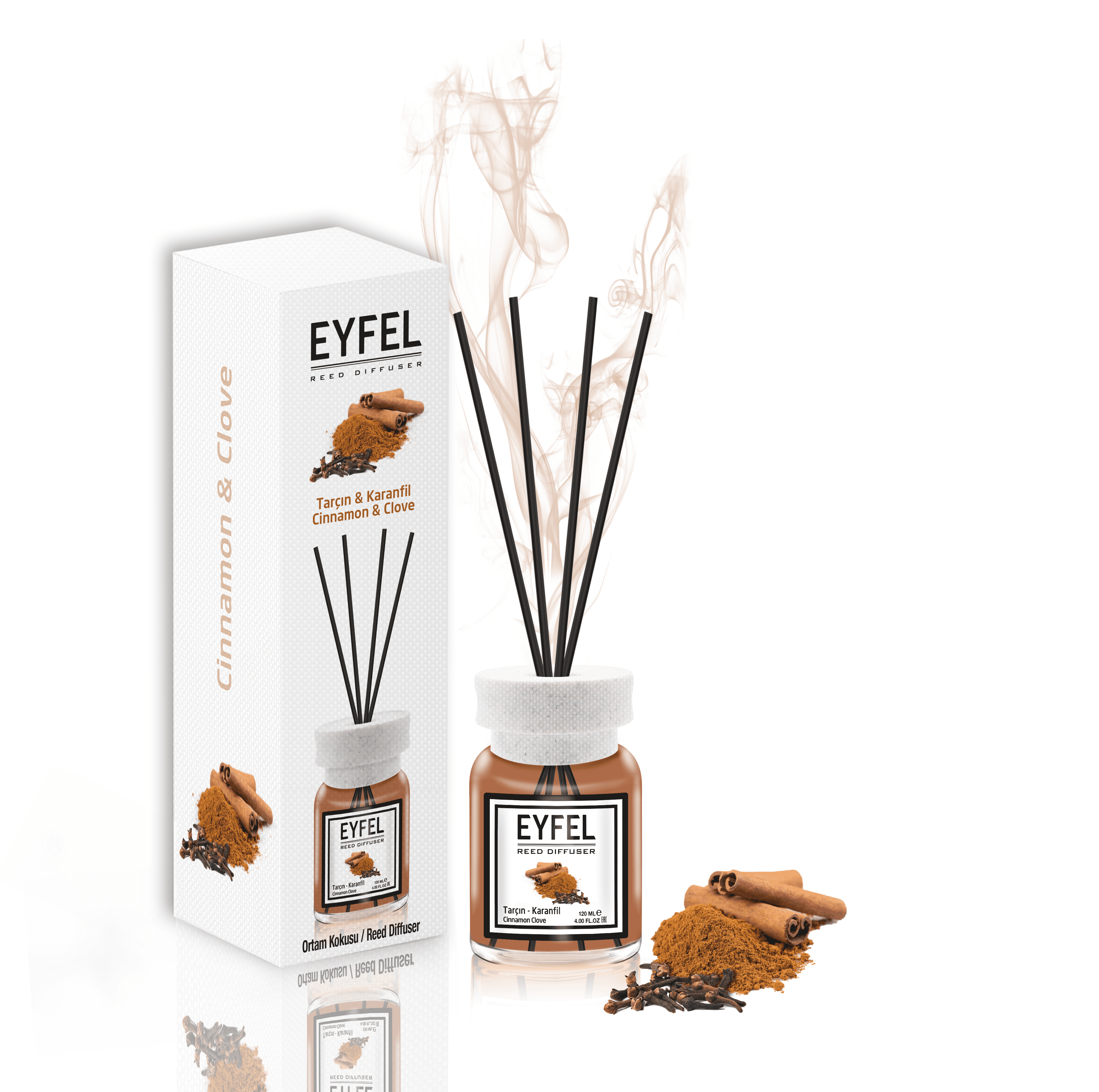 EYFEL Reed Diffusers for Home – Cinnamon & Cloves Reed Diffuser Set 4. ...