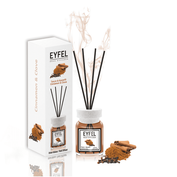 EYFEL Reed Diffusers for Home – Cinnamon & Cloves Reed Diffuser Set 4.05 fl oz Oil Diffuser Sticks, Bathroom Diffuser, Home Fragrances, Scented Sticks, Home Décor