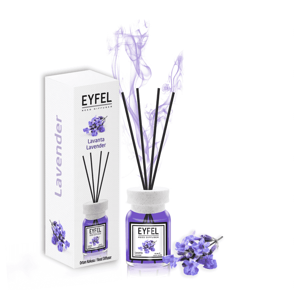 EYFEL Reed Diffusers for Home – Lavender Reed Diffuser Set 4.05 fl oz Oil Diffuser Sticks, Bathroom Diffuser, Home Fragrances, Scented Sticks, Home Décor