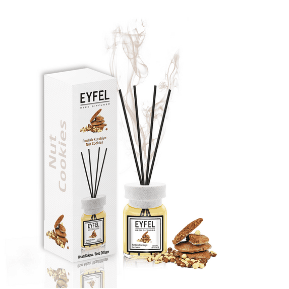 EYFEL Reed Diffusers for Home – Nut Cookies Reed Diffuser Set 4.05 fl oz Oil Diffuser Sticks, Bathroom Diffuser, Home Fragrances, Scented Sticks, Home Décor