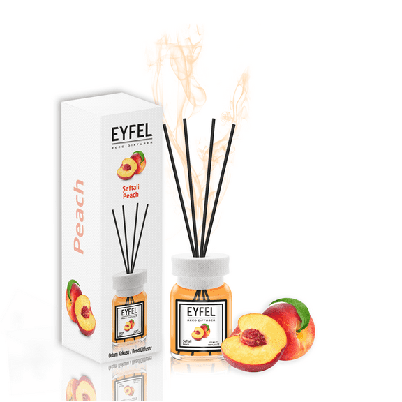 EYFEL Reed Diffusers for Home – Peach Reed Diffuser Set 4.05 fl oz Oil Diffuser Sticks, Bathroom Diffuser, Home Fragrances, Scented Sticks, Home Decor