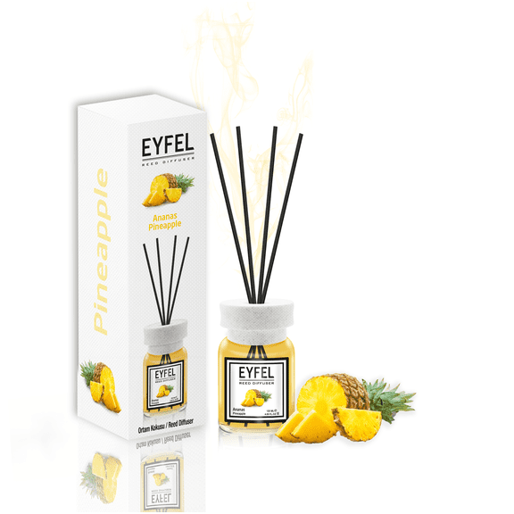 EYFEL Reed Diffusers for Home – Pineapple Reed Diffuser Set 4.05 fl oz Oil Diffuser Sticks, Bathroom Diffuser, Home Fragrances, Scented Sticks, Home Decor