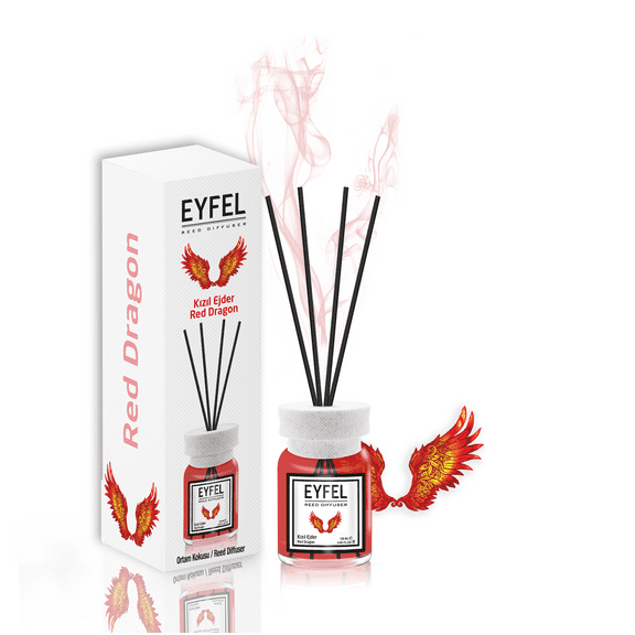 EYFEL Reed Diffusers for Home – Red Dragon Reed Diffuser Set 4.05 fl oz Oil Diffuser Sticks, Bathroom Diffuser, Home Fragrances, Scented Sticks, Home Decor