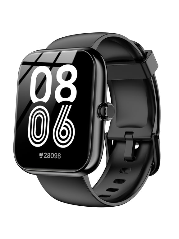 1.83" Smart Watch, Alexa Built-in, 100+ Sports Modes and Fitness HD Touchscreen Smartwatch for Women Men, Compatible with Android and iPhone, Black