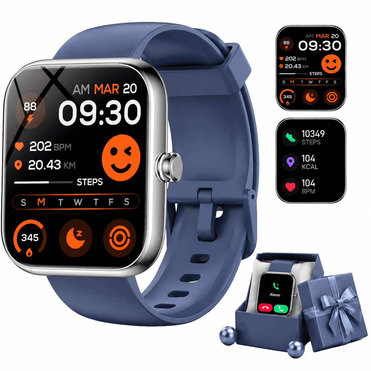 Smart Watch for Men Women with Alexa Built-in, Bluetooth Calling, 1.83 ...