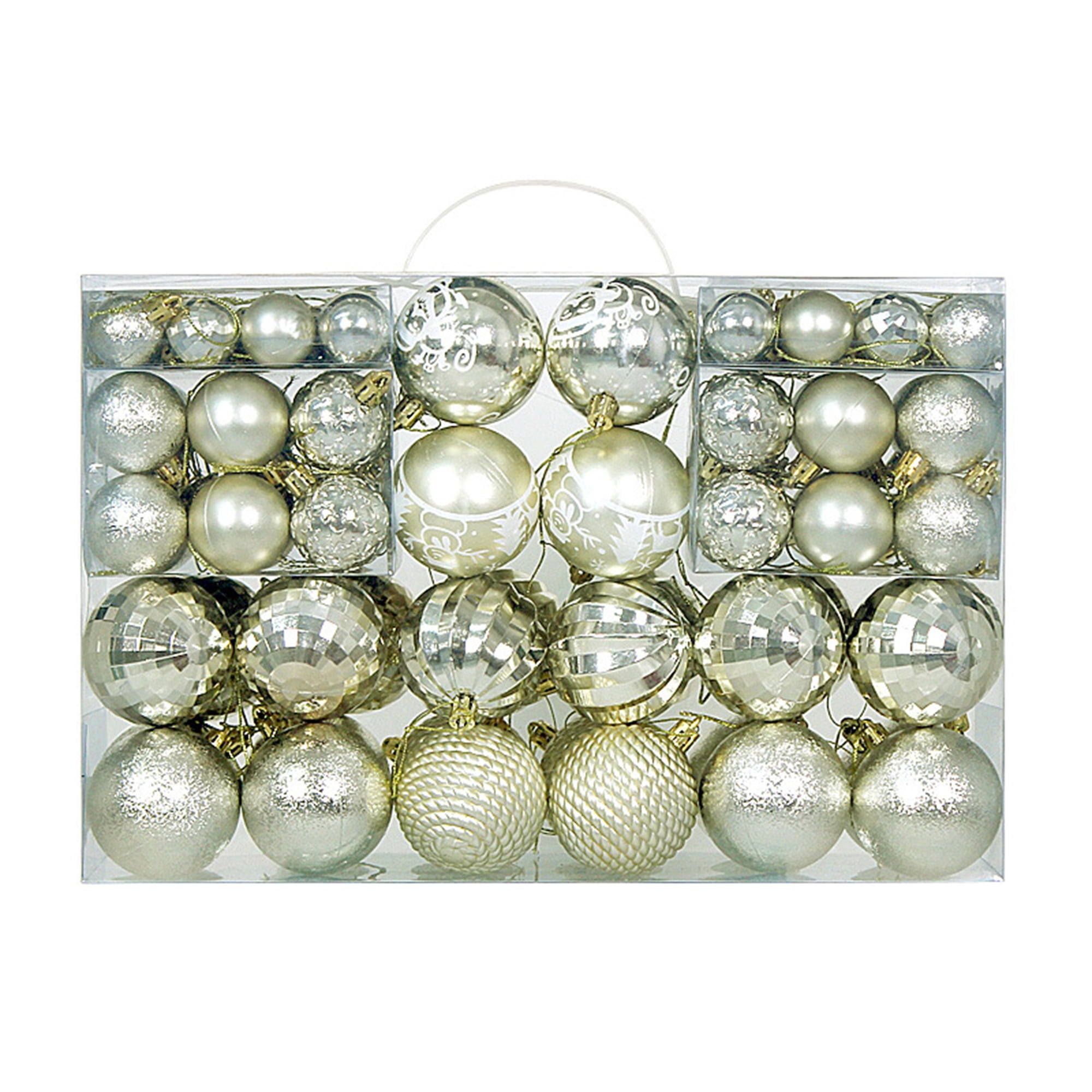 EYIIYE Christmas Ball Ornaments, 100Pcs Christmas Tree Ornaments Decor