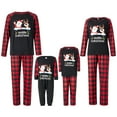 thumbnail image 1 of EYIIYE Christmas Pajamas for Family, Long Sleeve Cartoon Tops + Plaid Pants Set Sleepwear, 1 of 10