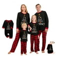 thumbnail image 1 of EYIIYE Christmas Pajamas for Family Long Sleeve Tree Graphic Tops + Trousers Set Holiday Sleepwear, 1 of 8