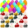 EYIIYE Easter Eggs Prefilled with Plush Stuffed Bunny, Easter Eggs