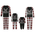 thumbnail image 1 of EYIIYE Family Christmas Pajamas Matching Sets Letter&Deer Antler&Plaid Print Holiday Pajamas Sleepwear Dad Mom Kids PJs, 1 of 6