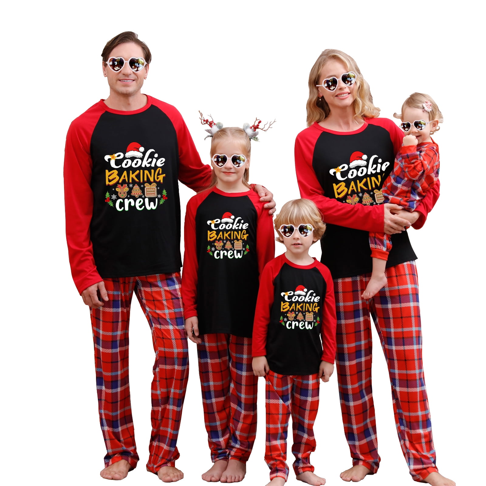 EYIIYE Family Matching Christmas Pajamas Baby Romper Dog Apparel eyiiye-family-matching-christmas-pajamas-baby-romper-dog-apparel
