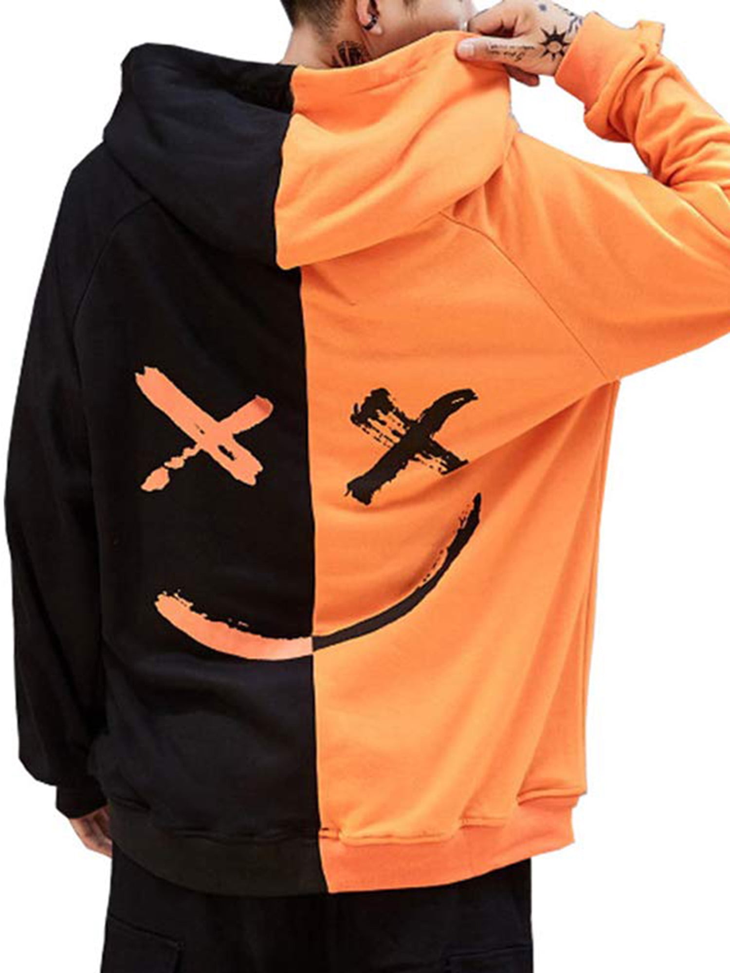 Marshmello orange best sale and black hoodie