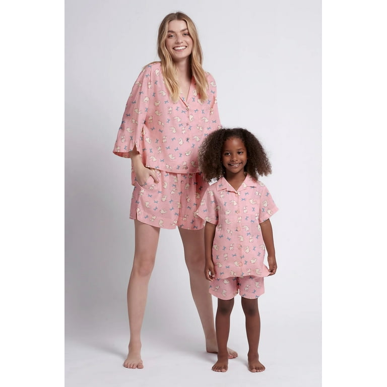 Mother duddy daughter summer pajamas