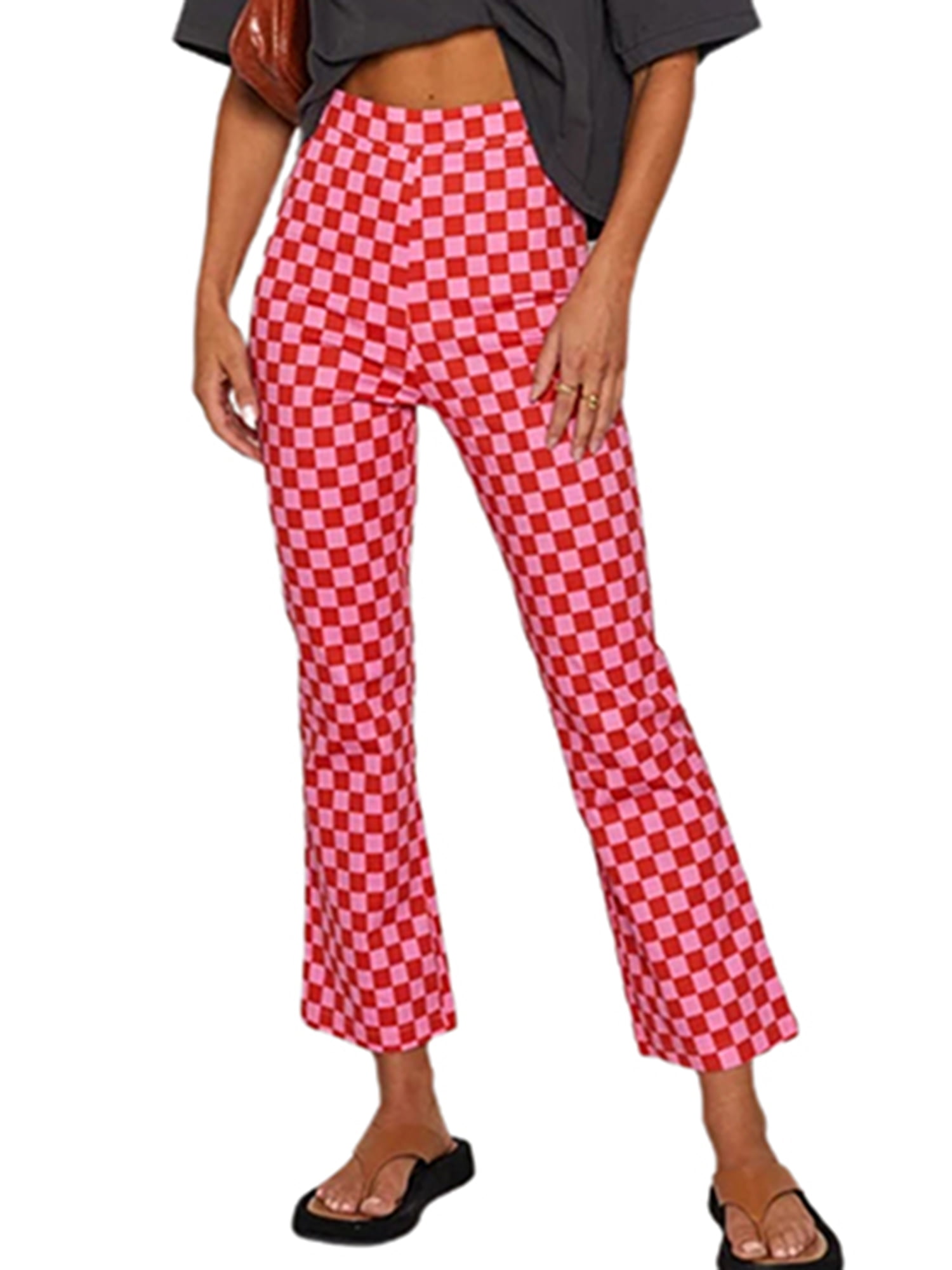 Checkerboard joggers womens sale