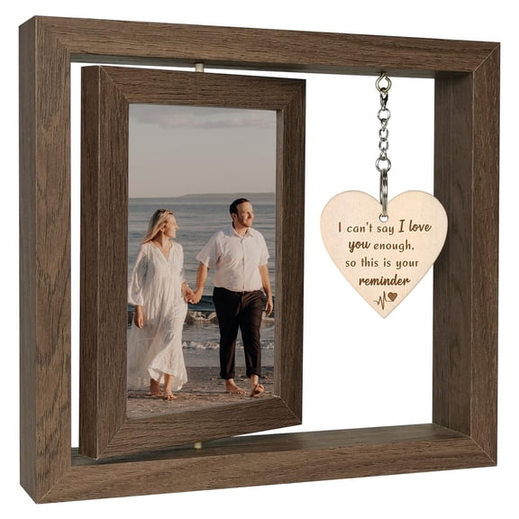 EYITUPC I Can't Say I Love You Enough - So This is Your Reminder Rotating Picture Frame, Sentimental I Love You Reminder Gifts for Her Him Girlfriend Boyfriend (Display 2 4x6) Y101