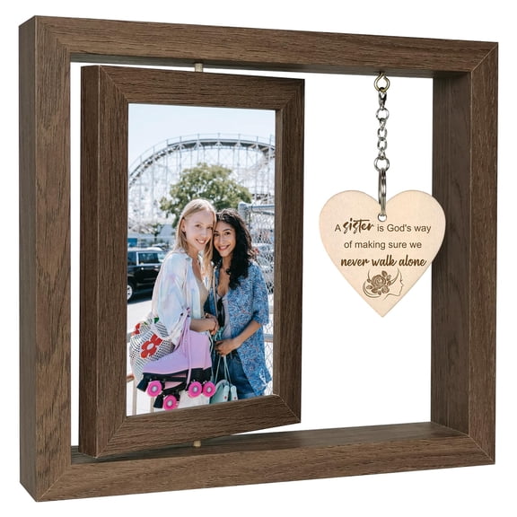 EYITUPC A Sister is God's Way of Making Sure We Never Walk Alone Picture Frame BFF Bestfriend Besties Birthday Gifts from Sisters Adult (Display Two 4x6) A101