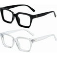 thumbnail image 1 of EYLRIM Classic Thick Square Frame Clear Lens Glasses for Women Men Non Prescription Eyeglasses, 1 of 10
