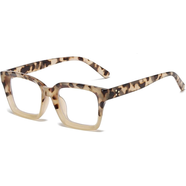 EYLRIM Classic Thick Square Frame Clear Lens Glasses for 