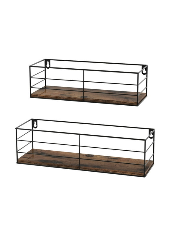 Rustic Floating Shelves in Wall Shelves