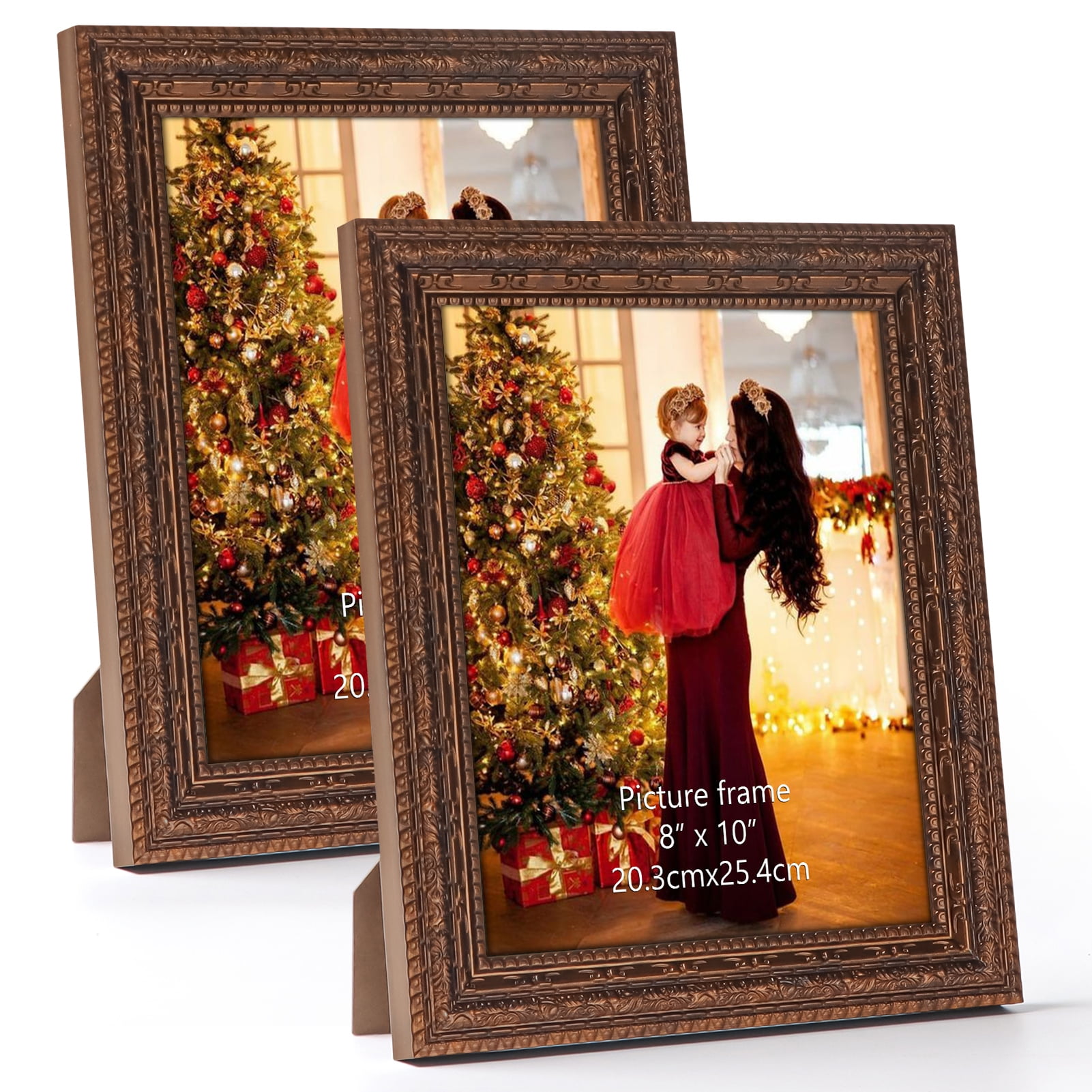 EYMPEU 8x10 Picture Frames Set of 2, Antique Ornate Photo Frame 8 by 10