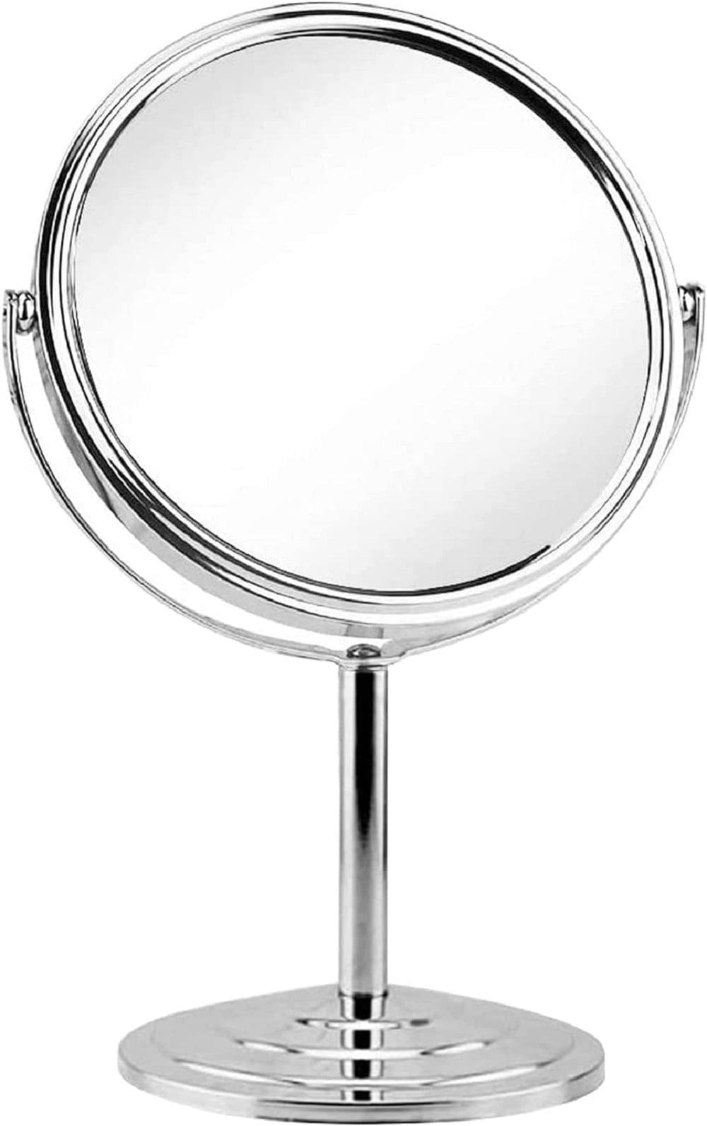 EYMPEU Double Sided Magnifying Makeup Mirror, 7 Inch Swivel Portable Vanity Mirror 3X Magnification for Table Standing, Clear