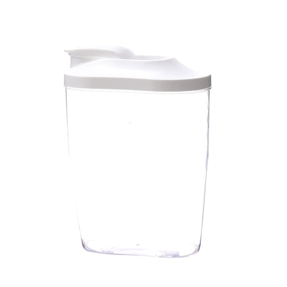 EYNMVR Airtight Food Storage Container, Clear Kitchen Pantry Organizer Bin with Flip Spout Lid, Sealed Grain Cereal Dry Food Keeper for Rice Nuts Snacks