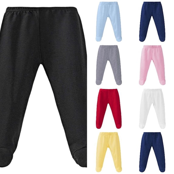 EYNMVR Baby Footed Pants Soft Cotton Spandex Pants with Feet Pull on Bottoms for Infant Unisex Baby Boys Girls 0-3 Months