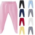 thumbnail image 1 of EYNMVR Baby Footed Pants Soft Cotton Spandex Pants with Feet Pull on Bottoms for Infant Unisex Baby Boys Girls 0-3 Months, 1 of 4