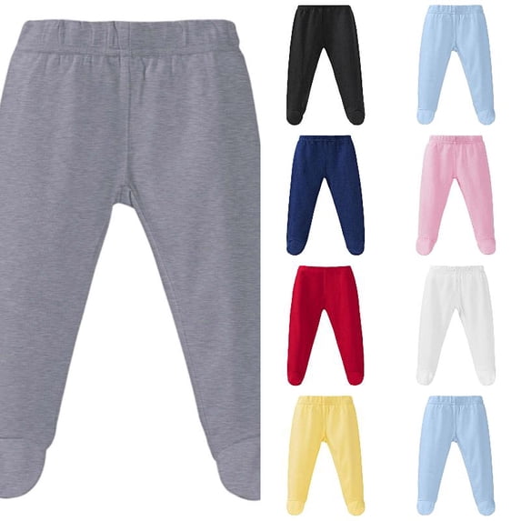 EYNMVR Baby Footed Pants Soft Cotton Spandex Pants with Feet Pull on Bottoms for Infant Unisex Baby Boys Girls 6-9 Months