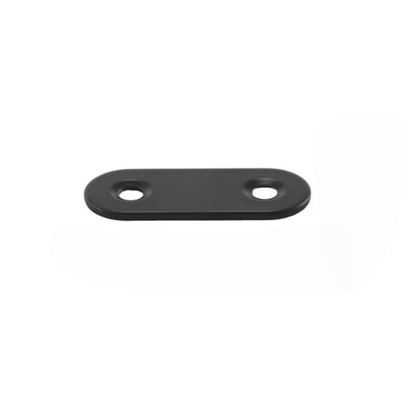 EYNMVR Black Stainless Steel Flat Straight Mending Plate, 2-Hole Furniture Connecting Bracket