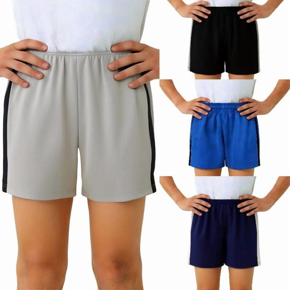 EYNMVR Boys Athletic Shorts Kids Causal Basketball Soccer Running Sports Gym Active Performance Shorts with Pockets 11-12 Years