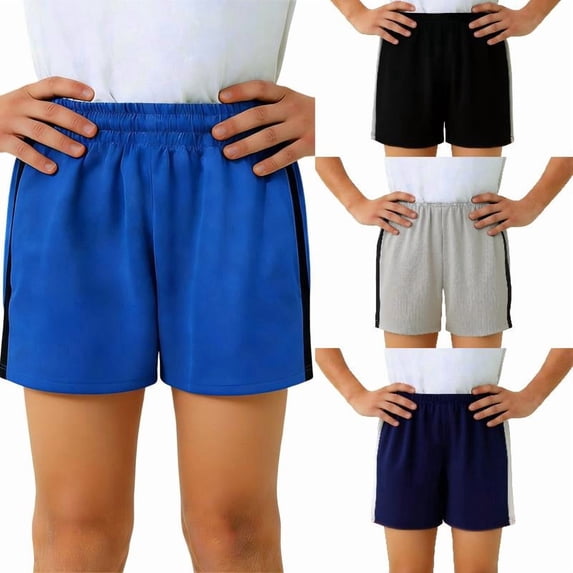 EYNMVR Boys Athletic Shorts Kids Causal Basketball Soccer Running Sports Gym Active Performance Shorts with Pockets 9-10 Years