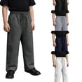 thumbnail image 1 of EYNMVR Boys Baggy Sweatpants Casual Straight Leg Open Bottom Joggers Casual Elastic Waisted Athletic Sweat Pants with Pockets 4-5 Years, 1 of 9