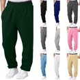 thumbnail image 1 of EYNMVR Boys Baggy Sweatpants Straight Leg Open Bottom Casual Pants Elastic Waist Athletic Joggers Sweat Pants with Pockets 15-16 Years, 1 of 8