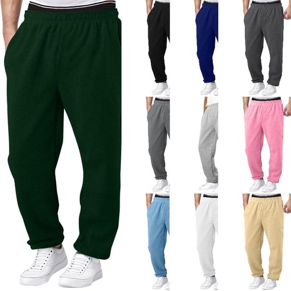 EYNMVR Boys Baggy Sweatpants Straight Leg Open Bottom Casual Pants Elastic Waist Athletic Joggers Sweat Pants with Pockets 15-16 Years
