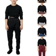 thumbnail image 1 of EYNMVR Boys Footed Sweatpants with Sherpa Fleece Lined Feet, Elastic Waist Soft and Warm Footing Pajamas Pants 13-14 Years, 1 of 9