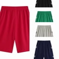 thumbnail image 1 of EYNMVR Boys Shorts Athletic Training Basketball Shorts Running Shorts Mesh Gym Workout Shorts No Pocket Activewear for Kids 4-5 Years, 1 of 5
