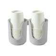 thumbnail image 1 of EYNMVR Ceramic Bathroom Cup Dispenser with Stylish Vertical Stripes - Disposable Mouthwash Cup Holder Holds 3-4oz Paper Cups for Rinsing Cups on Bathroom, 1 of 9