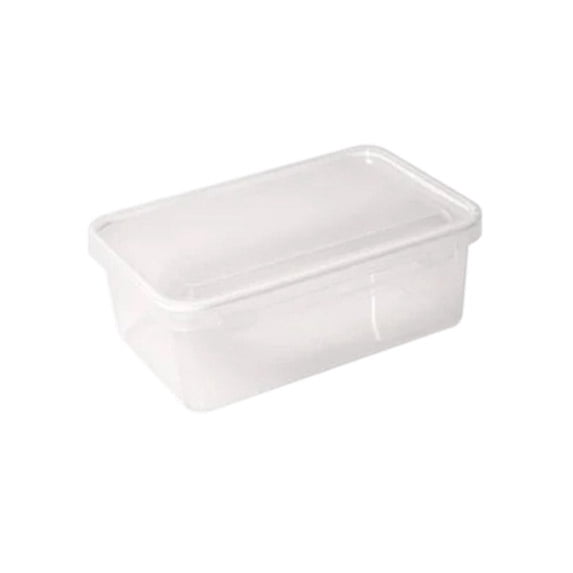 EYNMVR Clear Food Storage Container, Rectangular Airtight Transparent Fresh-Keeping Box for Kitchen Refrigerator Organization