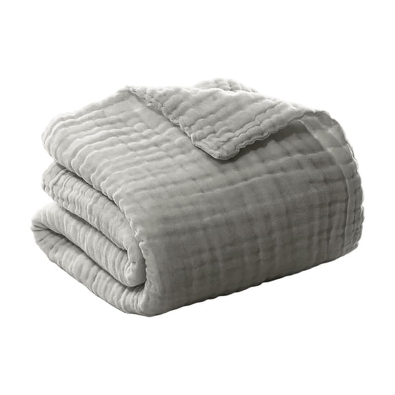 EYNMVR Cooling Comforter, Double-Sided Cold Tech Fabric Quilted Bed Comforters Cooling Blanket, 6-Layer Muslin Cotton Blanket 78*59in
