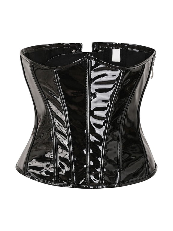 Leather Waist Corsets Belt,Underbust Latex Corset Tops for Women