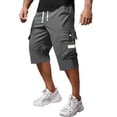 thumbnail image 1 of EYNMVR Men’s Casual Sweat Cargo Cotton Shorts Drawstring Elastic Waist Short Athletic Workout Gym Jogger Shorts with Pockets, 1 of 5