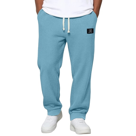 EYNMVR Mens Drawstring Sweatpants with Pockets Athletic Jogger Pants Cargo Sweatpant Winter Athletic Trousers