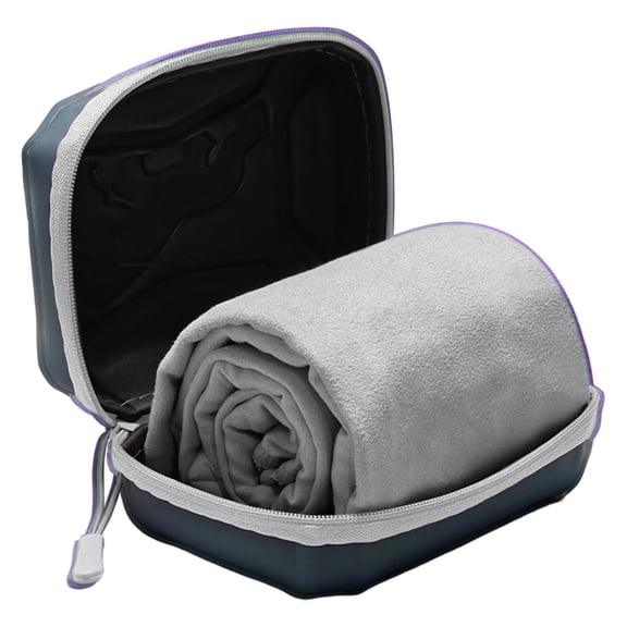 EYNMVR Microfiber Sports Towel with Hard Carry Case, Quick Dry Super Absorbent Lightweight Workout Towel for Gym Travel Camping